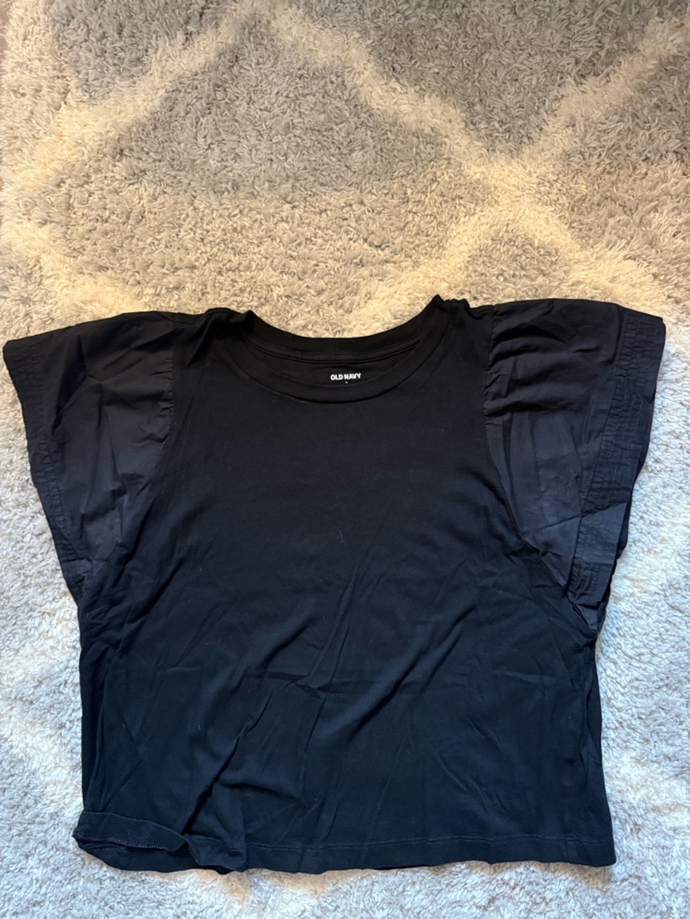 Old Navy Pink Puff Sleeve Top | Size L